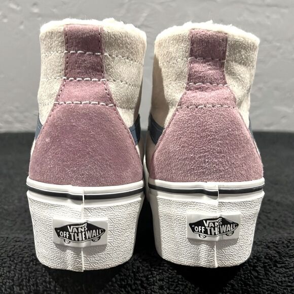 🔥 VANS Sk8 Hi Tapered Stackform Suede/Sherpa Shoes Platform Women Sz 5 - PERFEC - Picture 9 of 15